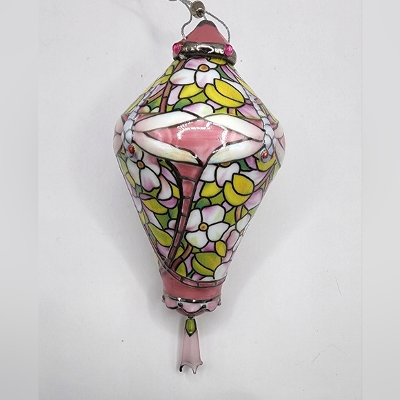 Pink Dogwood Bradford Editions Louis Tiffany Heirloom Porcelain Ornament 2001 - Picture 1 of 10